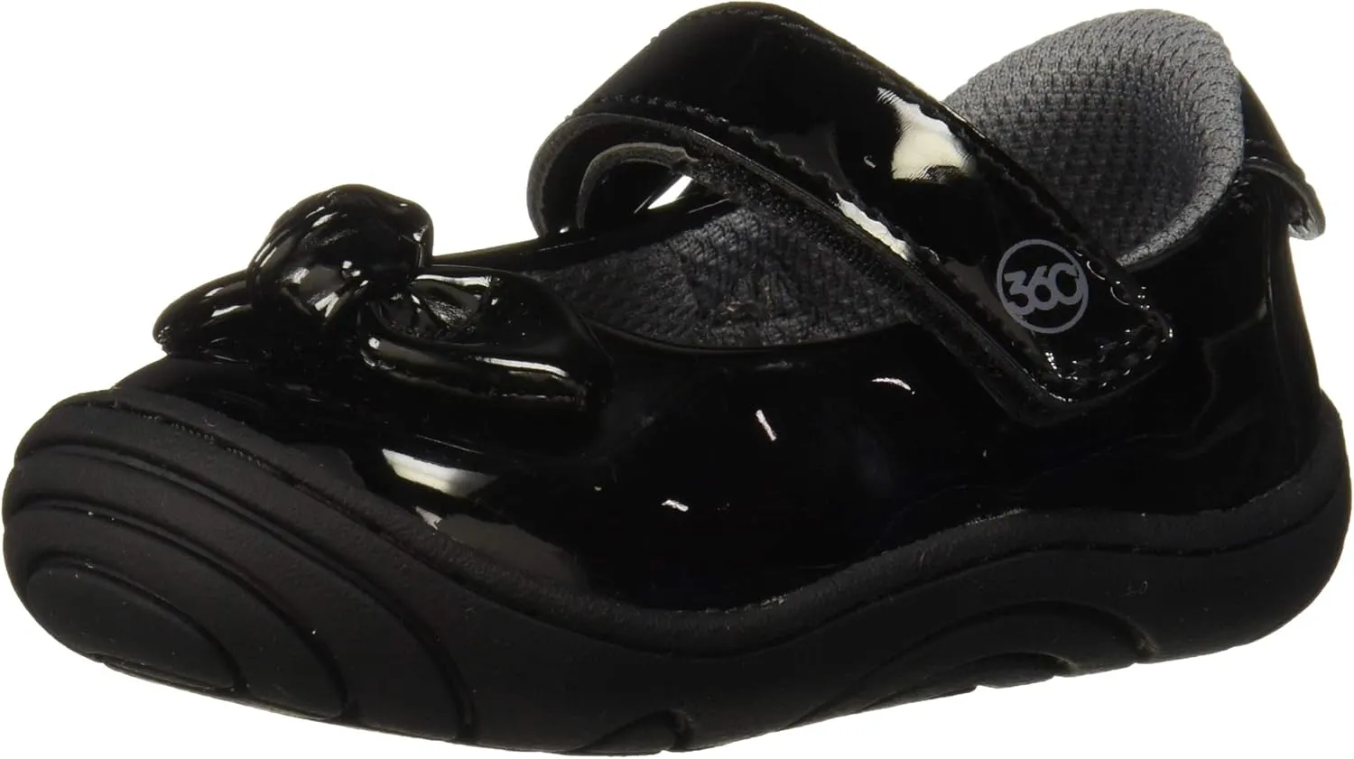Stride Rite Girls' SR Lily Sneaker, Black, 6 M US Toddler
