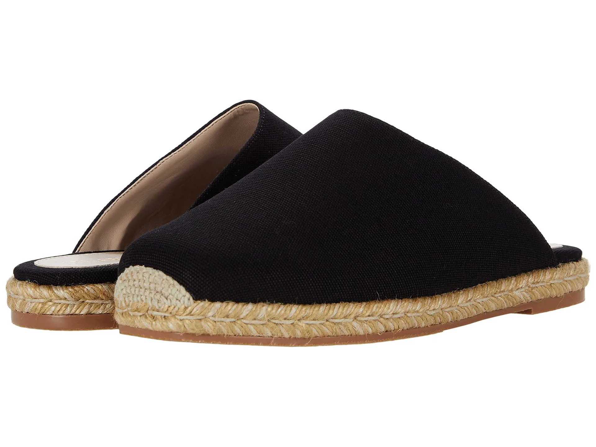 Stuart Weitzman Dree Slide Espadrille Black/Natural 5 C