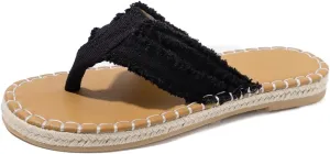 Summer New Flat Clip Toe Fisherman Shoes, Outer Wear Sandals Slippers, Thick Bottom Solid Color Round Toe Buckle Strap Sandals, Stylish Outer Wear Woven Beach Sandals For Women Flip flop