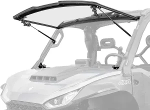 SuperATV Scratch Resistant 3-in-1 Flip Windshield for 2022  Segway Fugleman, Open, Vented Or Fully Closed, 1/4” Polycarbonate 250x Stronger than Glass, USA Made