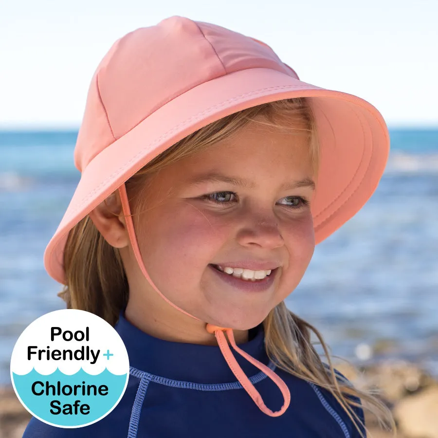 Swim Bucket Hat Peach