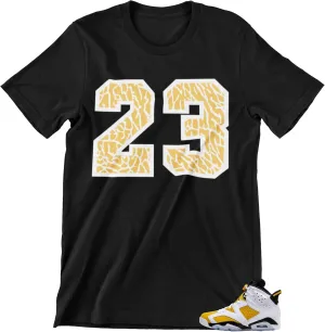 T Shirt to Match Jordan 6 Yellow Ochre Men's Matching Tees