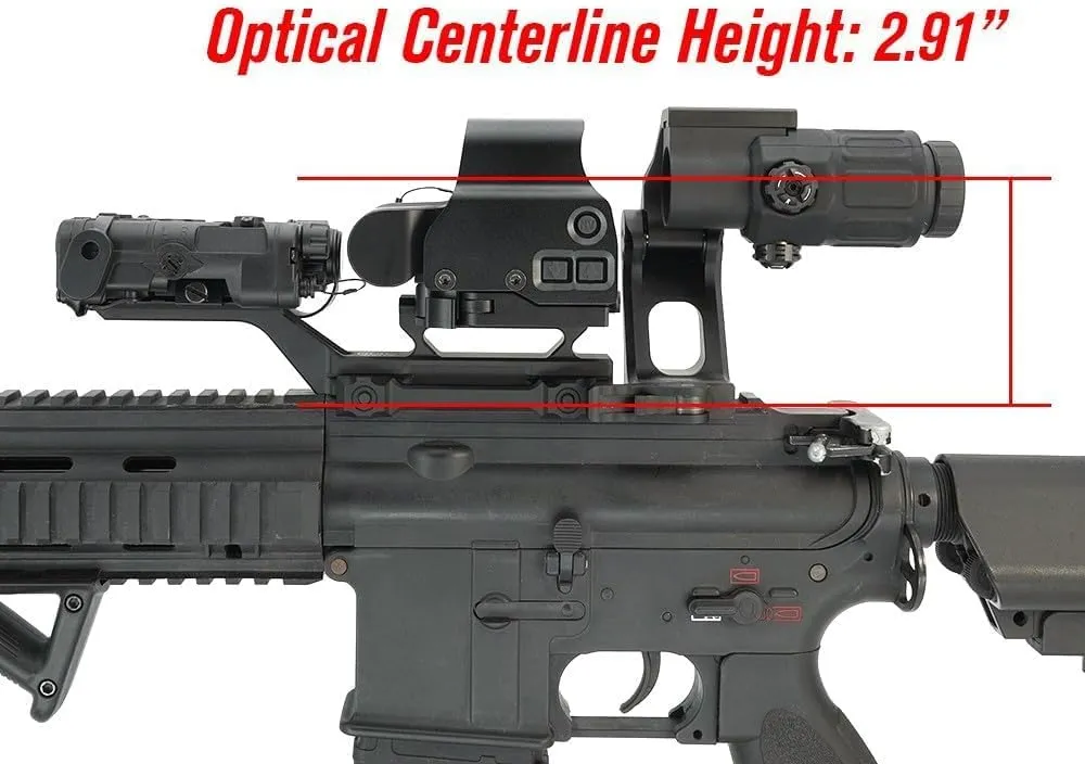 Tactical G33/G43 3X Magnifier with FTC QD Mount Combo，2.26"/2.91" Optical Centerline Height，Quick Release & Flip-to-Center (FTC) Mechanism，CNC Aluminum