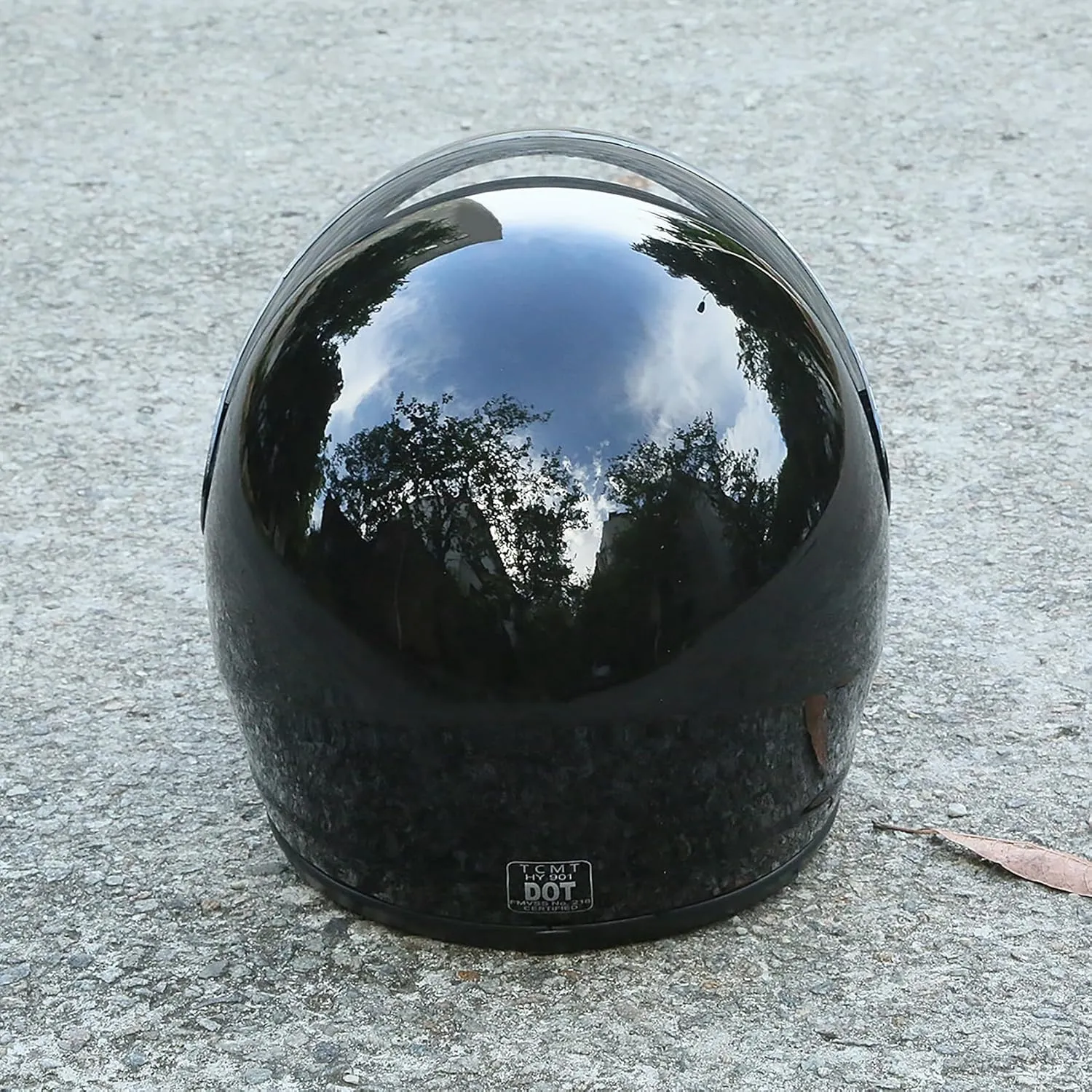 TCMT Gloss Black DOT Flip up Full Face Street Dirt Bike ATV Off-Road Motorcycle Motocross Helmet with Open Face Sun Shield
