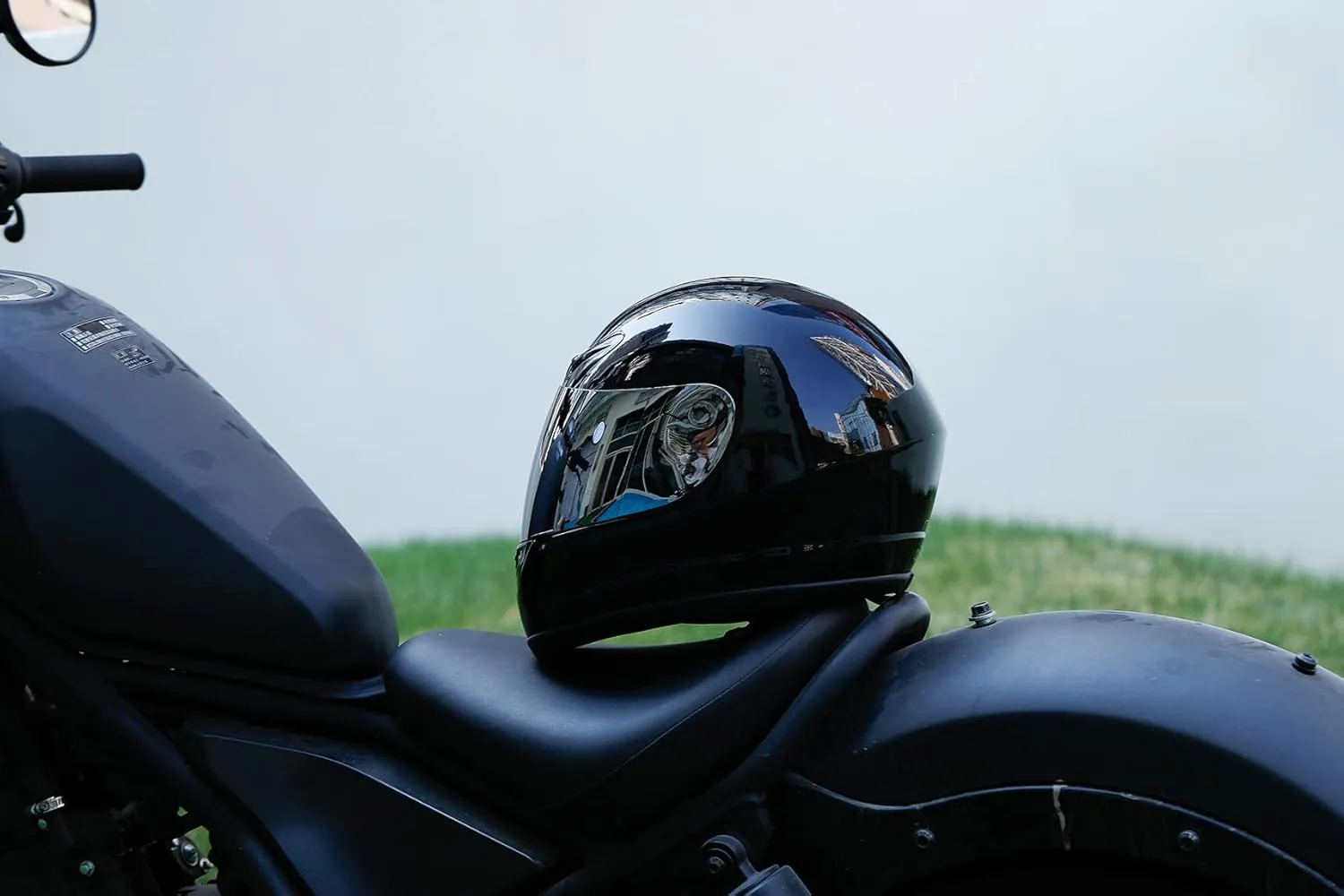 TCMT Gloss Black DOT Flip up Full Face Street Dirt Bike ATV Off-Road Motorcycle Motocross Helmet with Open Face Sun Shield