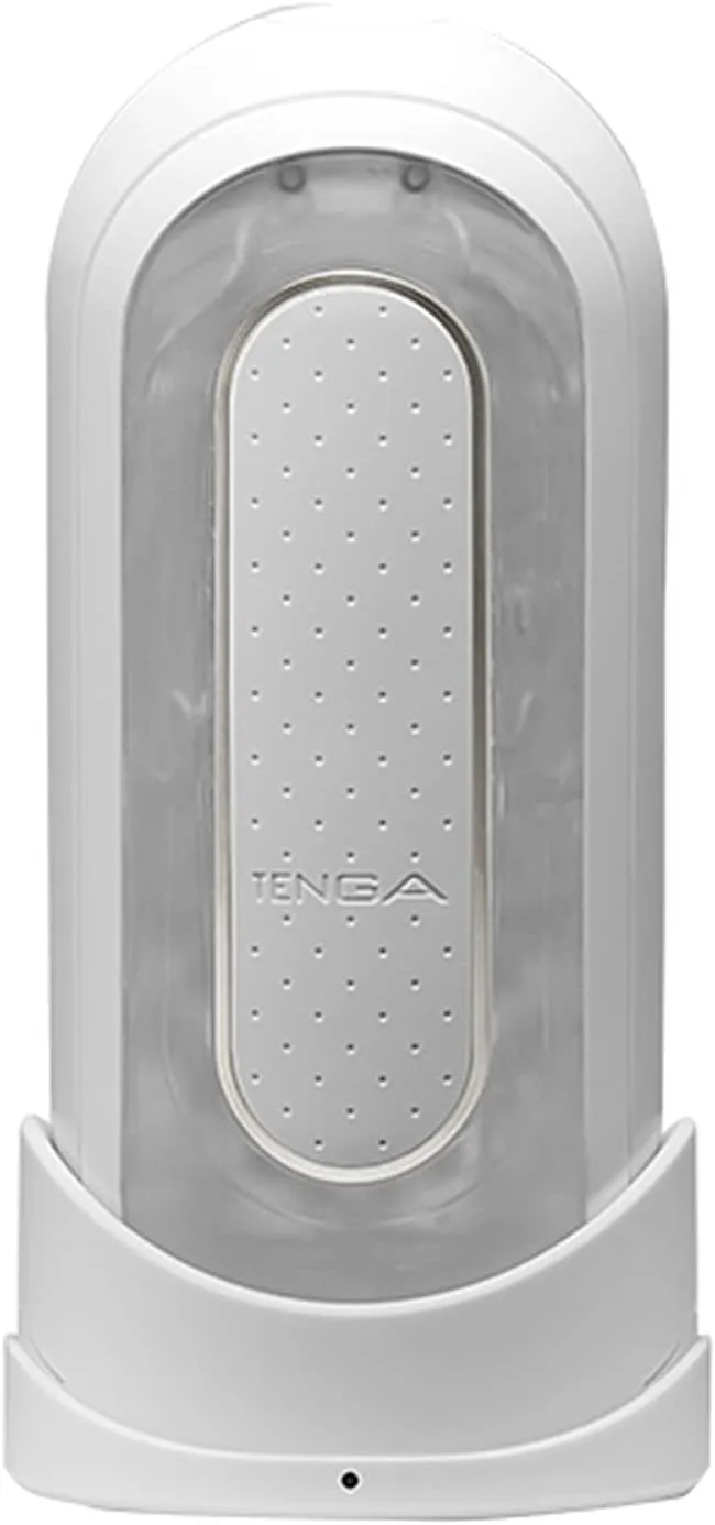 Tenga Flip 0 Electronic Massage Cup for Men Masturbation, Reusable Stimulating Pleasure Device, Male Toy Masturbator, White