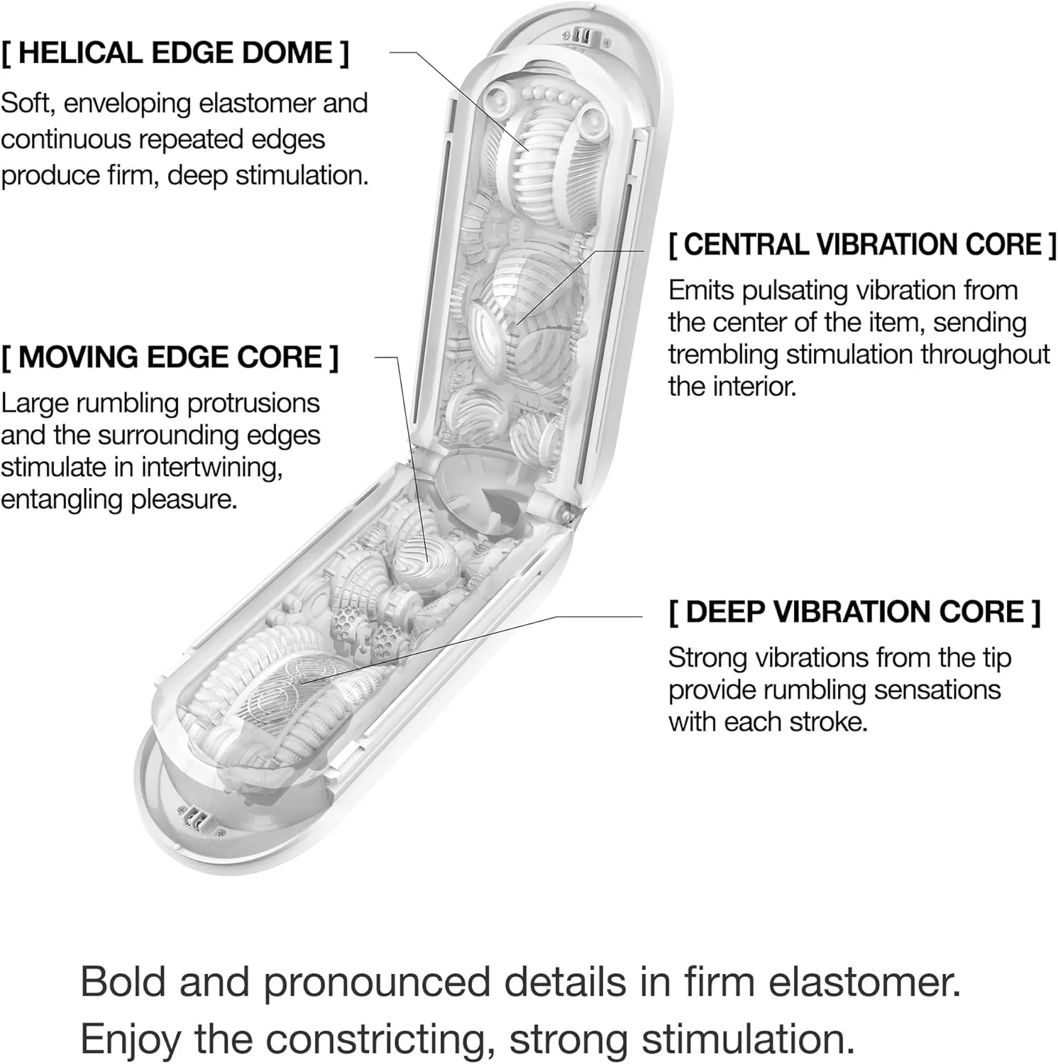 TENGA FLIP 0 (Zero) Gravity EV (Electronic Vibration) Male Masturbator, Reusable Sleeve Vibrator, Gravity White