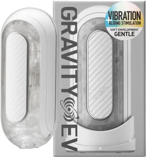 TENGA FLIP 0 (Zero) Gravity EV (Electronic Vibration) Male Masturbator, Reusable Sleeve Vibrator, Gravity White