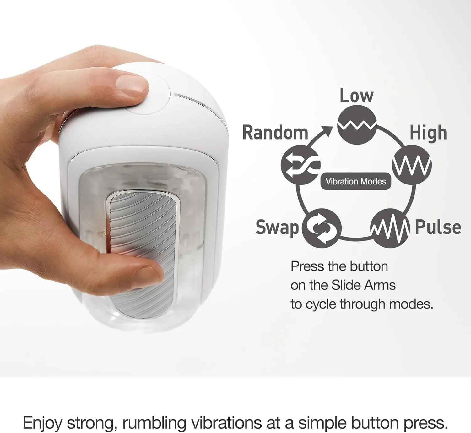 TENGA FLIP 0 (Zero) Gravity EV (Electronic Vibration) Male Masturbator, Reusable Sleeve Vibrator, Gravity White