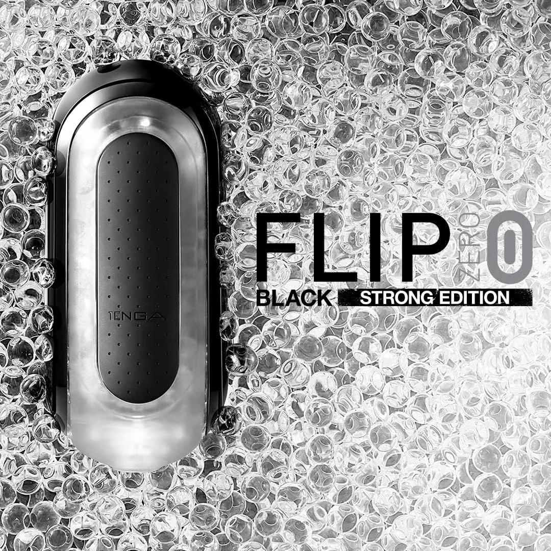 TENGA FLIP 0 (Zero) Men Masturbation Device, Reusable Pleasure Toy Cup Massager and Personal Masturbation Toy, TFZ-002 Black