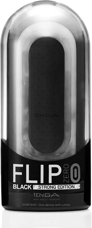 TENGA FLIP 0 (Zero) Men Masturbation Device, Reusable Pleasure Toy Cup Massager and Personal Masturbation Toy, TFZ-002 Black