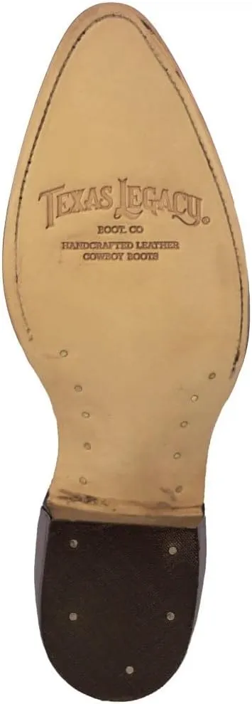 Texas Legacy Mens Cognac Western Wear Cowboy Boots Crocodile & Ostrich Print J Toe
