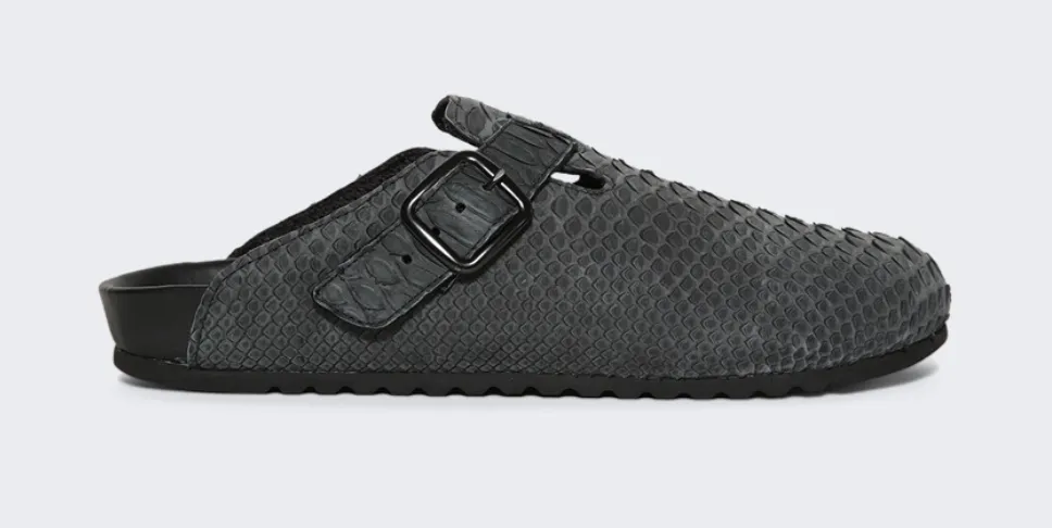 The Surgeon Luxe Mule Black Python