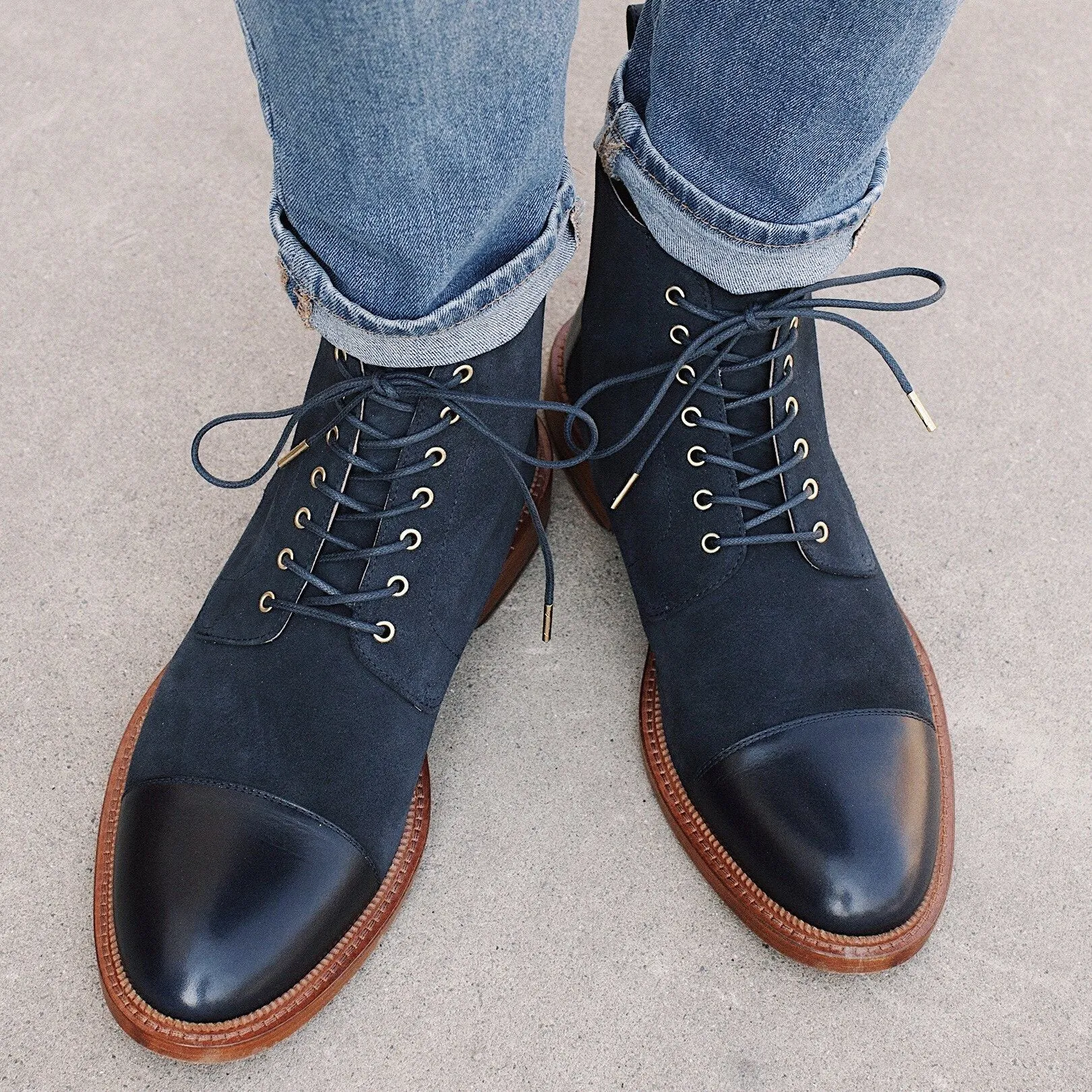 The Troy Boot in Navy