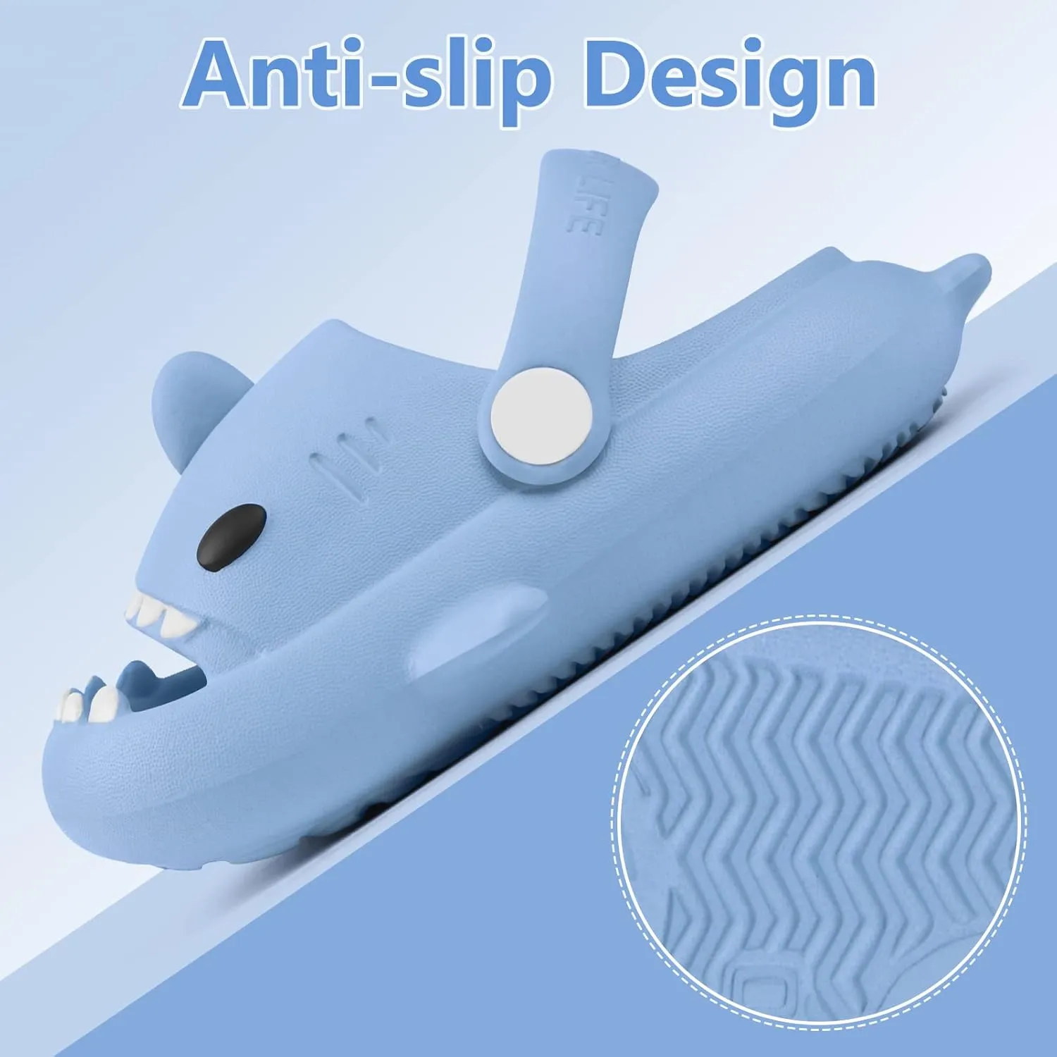 Toddler Shark Cloud Slides | Kids Shower Sandals | Boys Girls Cute Cartoon Fish Flip Flops | Beach Pool Home Slippers Shoes | Quick Dry Non-Slip