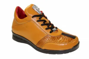 Tommy Leather & Alligator Sneaker Cognac-Black Fennix