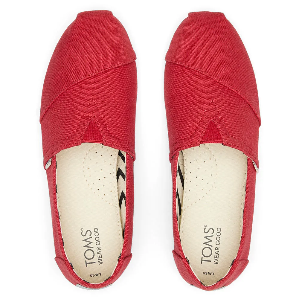TOMS Women Alpargata Recycled Cotca Shoes - Red