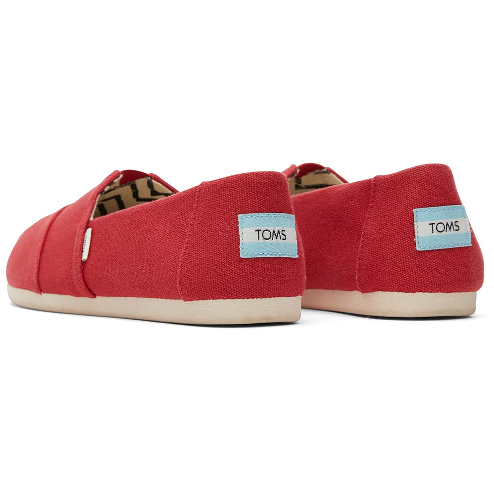 TOMS Women Alpargata Recycled Cotca Shoes - Red