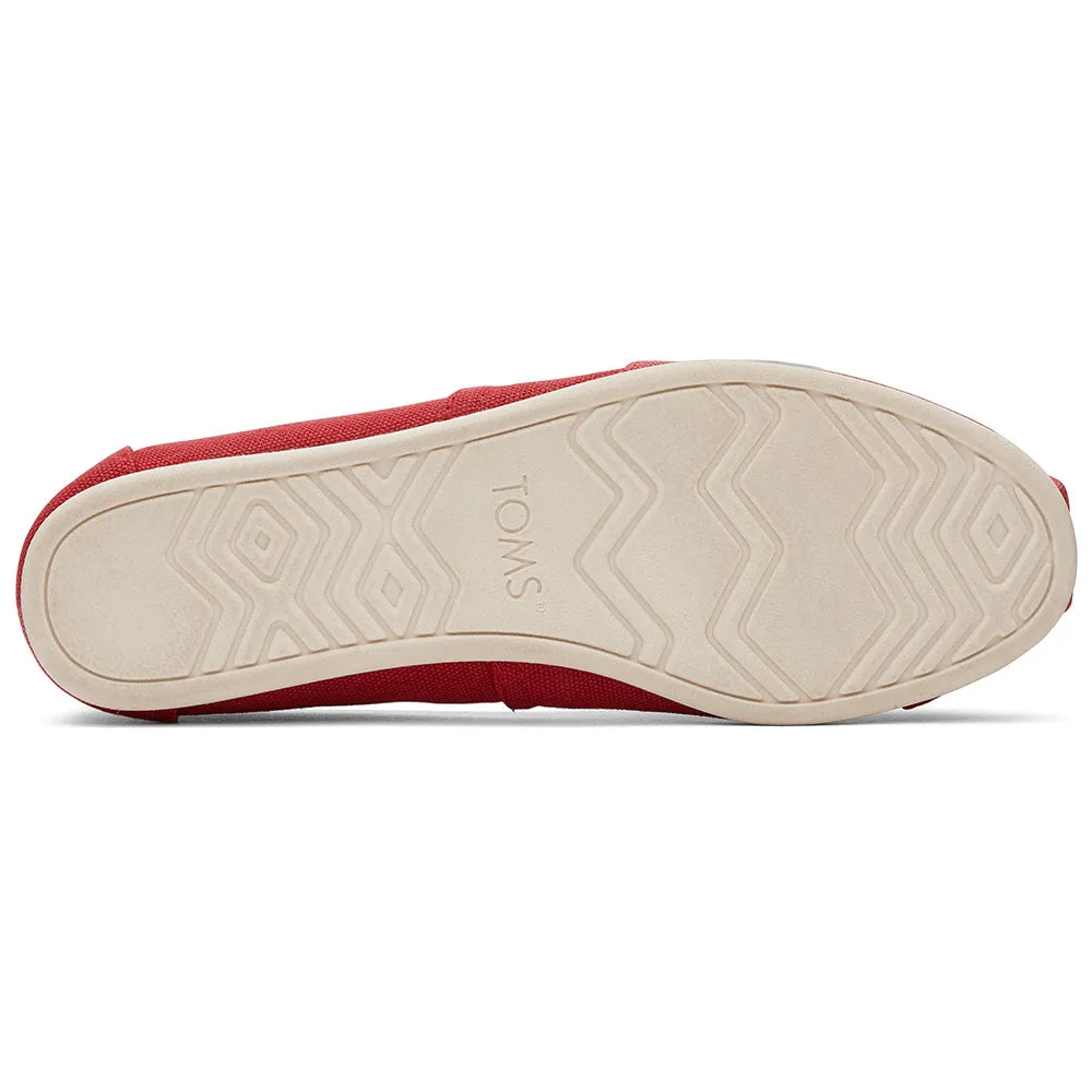 TOMS Women Alpargata Recycled Cotca Shoes - Red