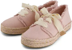 TOMS Women's Carolina Lace-Up Oxford, Pale Rose Beachside Woven/Fray, 7.5