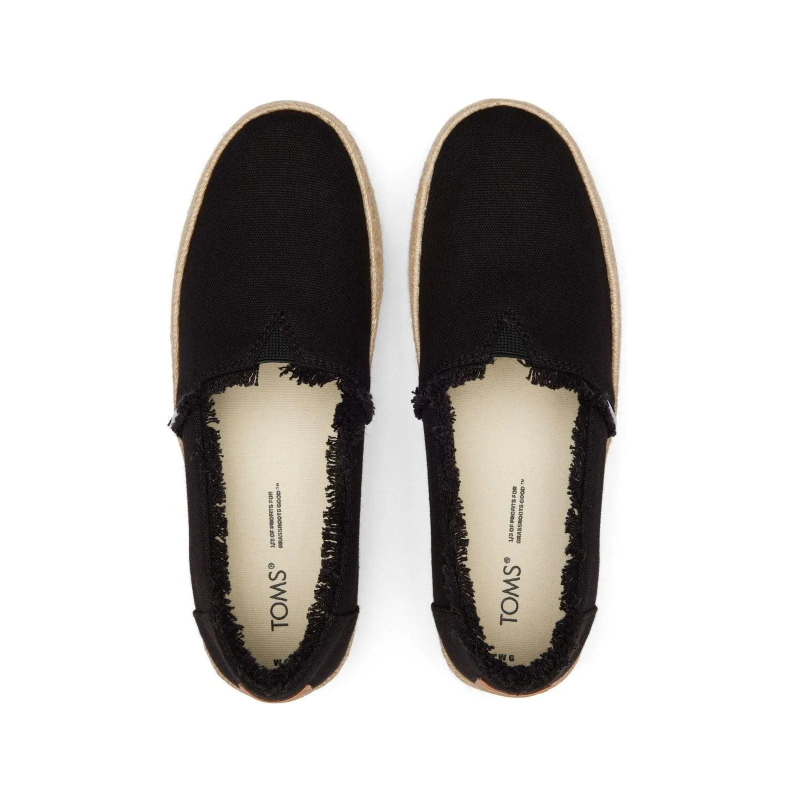 TOMS Women's Valencia Espadrille in Black
