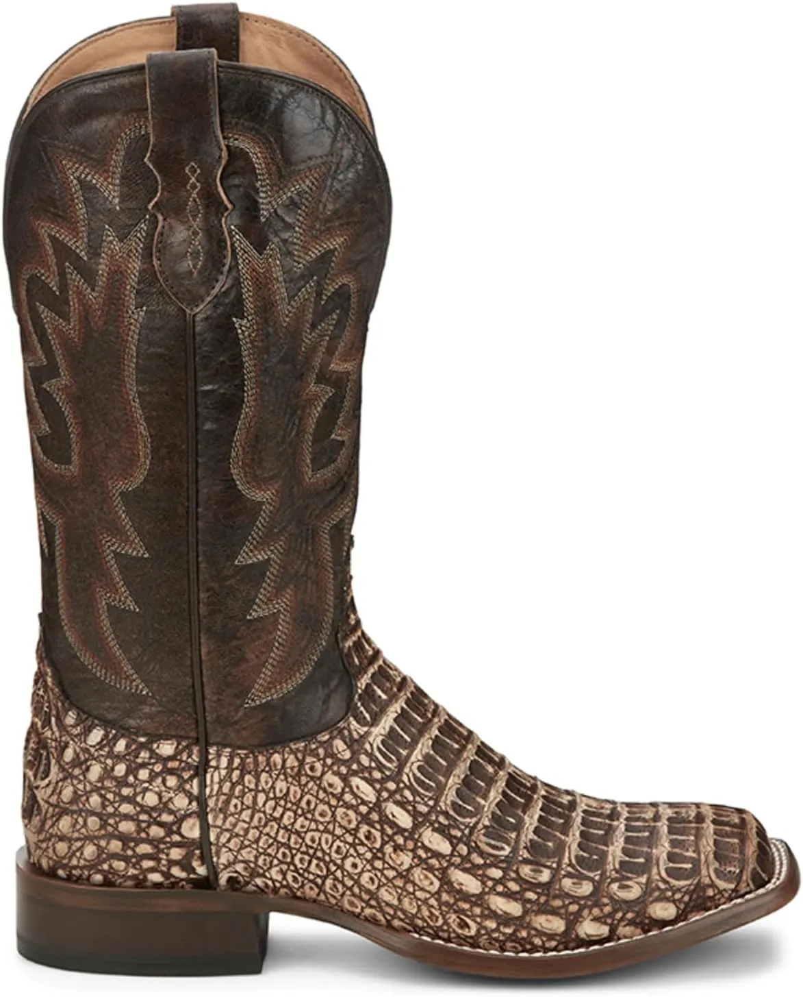 Tony Lama Men's Mitcham Exotic Caiman Western Boot Broad Square Toe - Tl5259