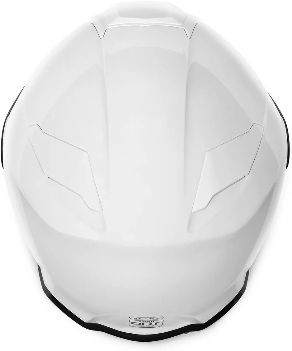 TORC T28 Full Face Motorcycle Helmet DOT & ECE 22.05 Approved (Gloss White-Large)
