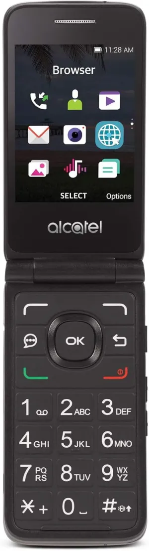 Tracfone Carrier-Locked Alcatel MyFlip 4G Prepaid Flip Phone- Black - 4GB - Sim Card Included CDMA (Renewed)