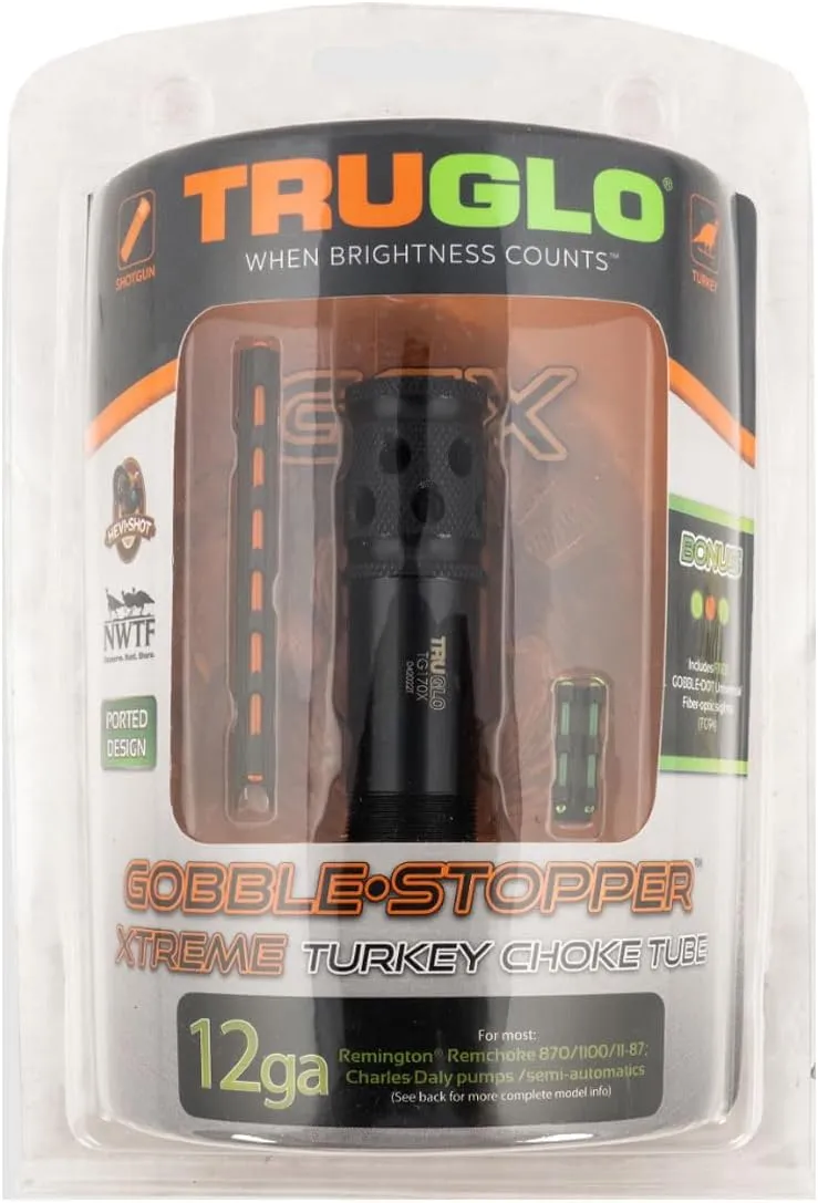 TRUGLO Gobble-Stopper Xtreme Shotgun Choke Tube Combo - Includes Universal-Fit Fiber Optic Sight
