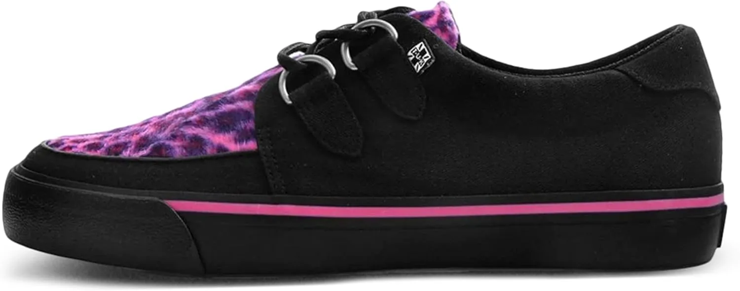 T.U.K. Leopard Creeper Sneaker Shoes for Women and Men, D Ring Lace Up Shoes