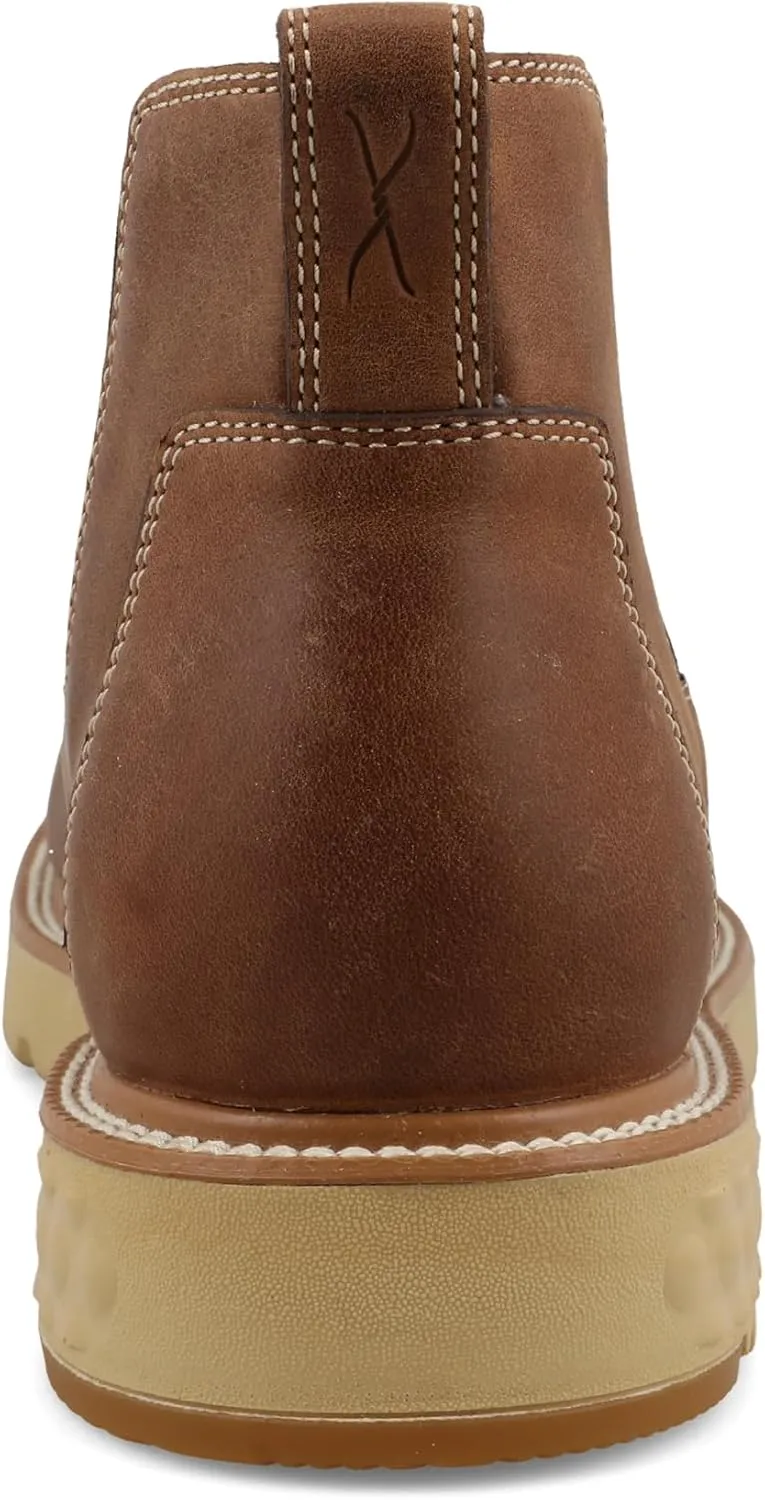 Twisted X Men's 4" Work Chelsea Boot, Moc Toe Nano Toe with CellStretch