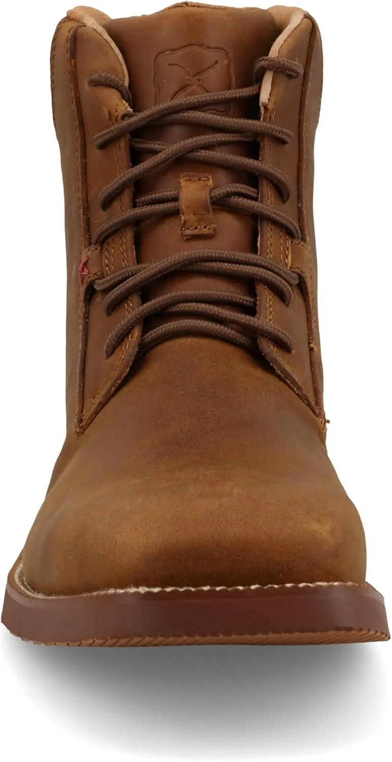 Twisted X Men's 6" Tech X Lace Up Boot, Wide Square Toe with Tech X