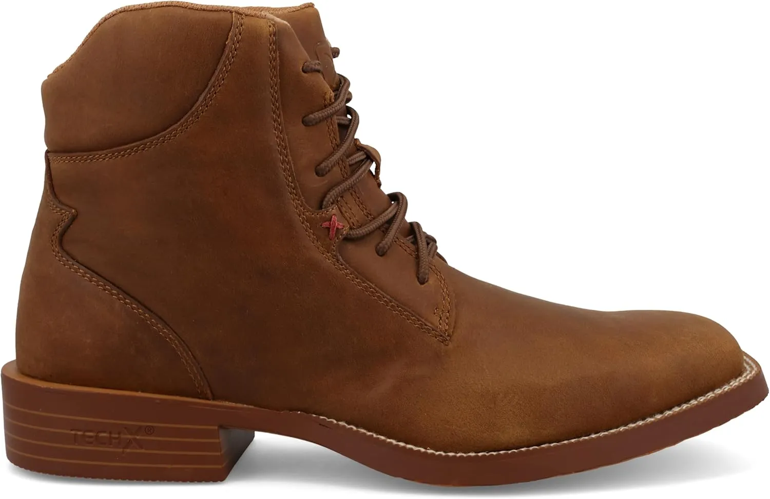 Twisted X Men's 6" Tech X Lace Up Boot, Wide Square Toe with Tech X