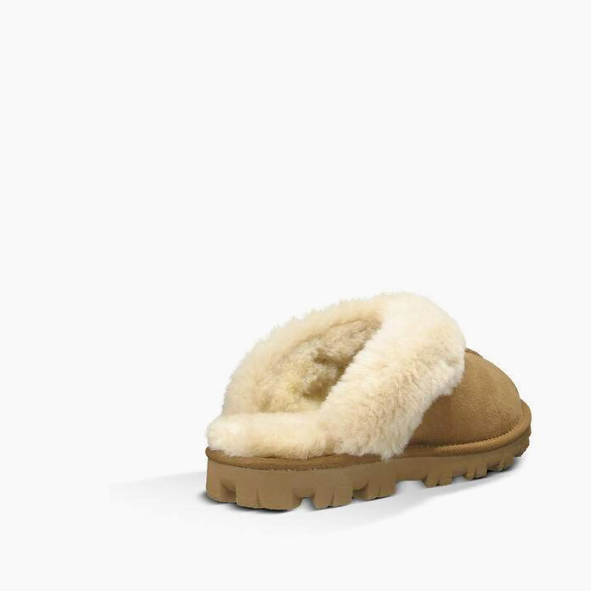 UGG COQUETTE Womens Sheepskin Mule Slippers Chestnut