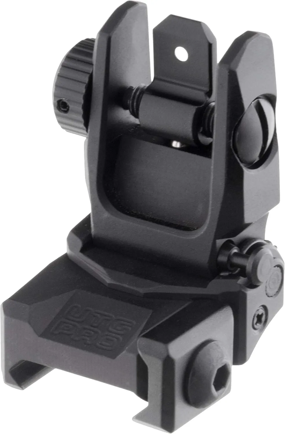 UTG PRO Flip-up Rear Sight, Picatinny, Black, one Size (TLURS55)