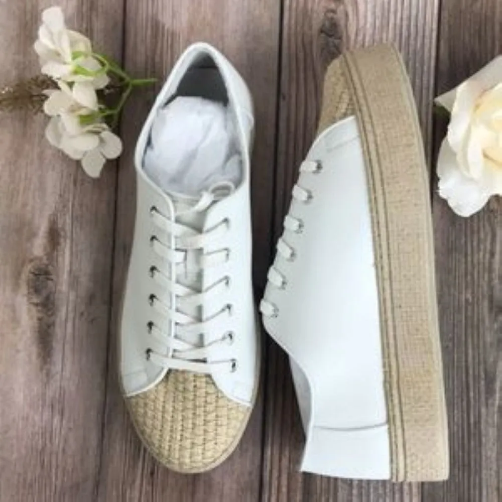 Vince Camuto White Leather Sneakers 10M