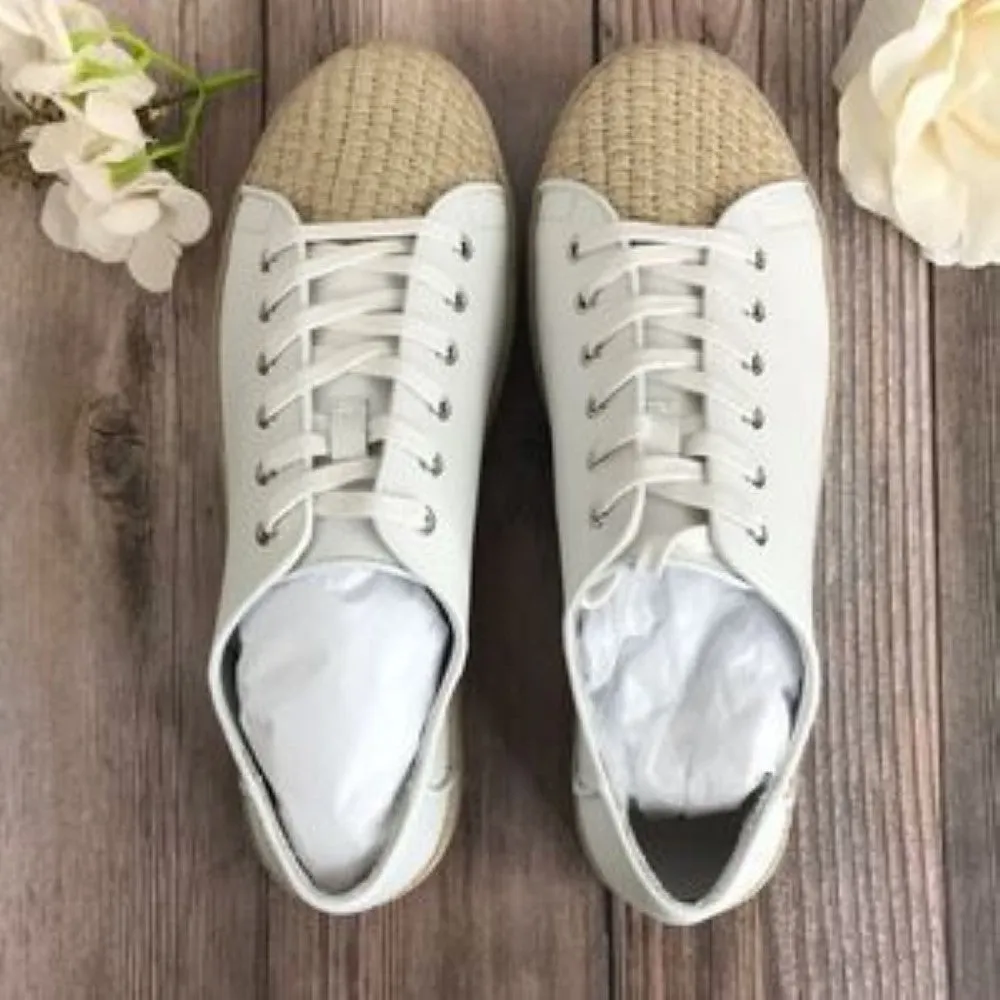 Vince Camuto White Leather Sneakers 10M