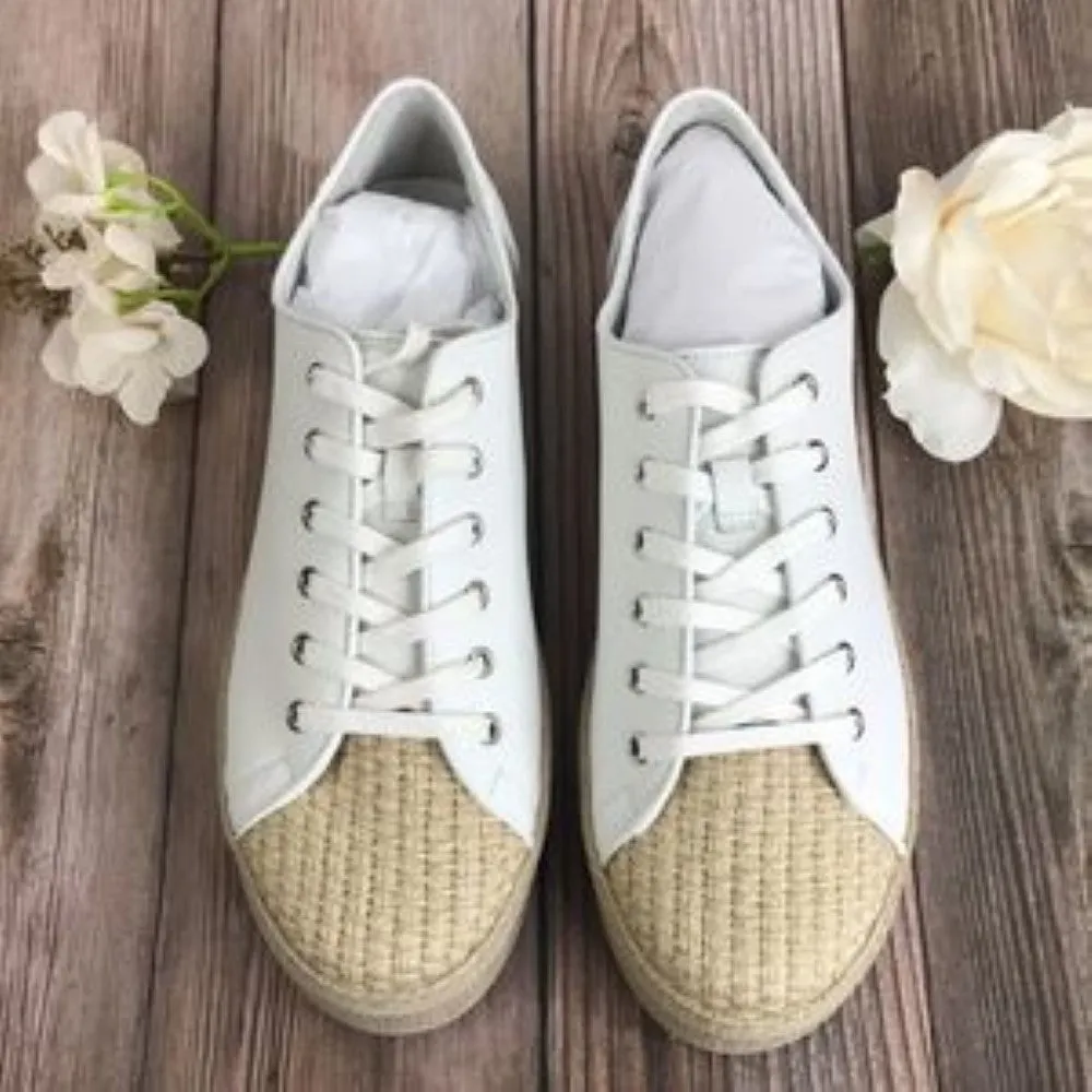 Vince Camuto White Leather Sneakers 10M