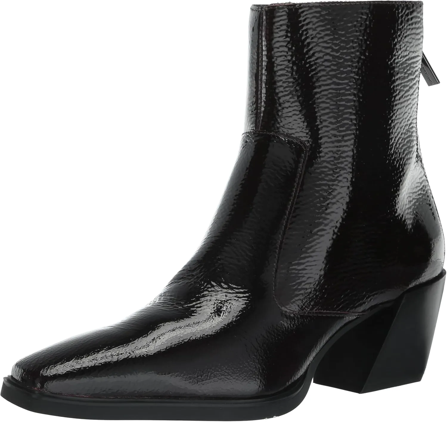 Vince Camuto Women's Viltana Stacked Heel Bootie Mid Calf Boot, Petit Sirah, 9.5