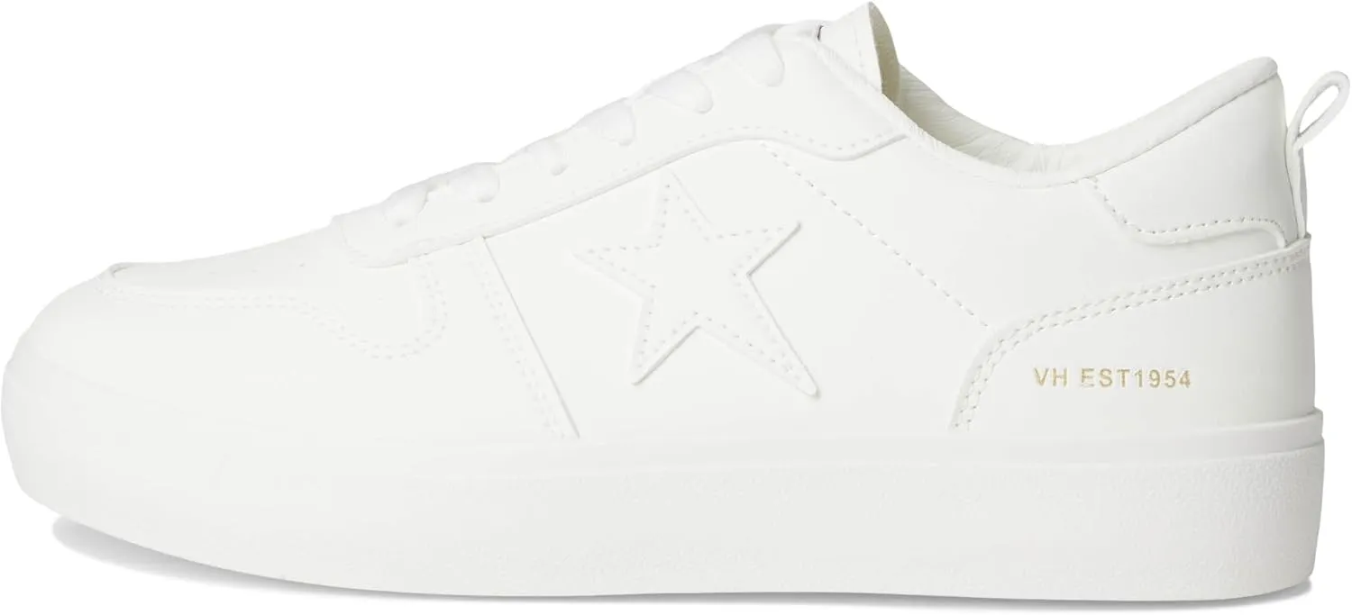 Vintage Havana Womens Aura Metallic Platform Lace Up Sneakers Shoes Casual - White