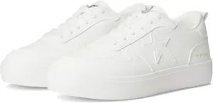 Vintage Havana Womens Aura Metallic Platform Lace Up Sneakers Shoes Casual - White