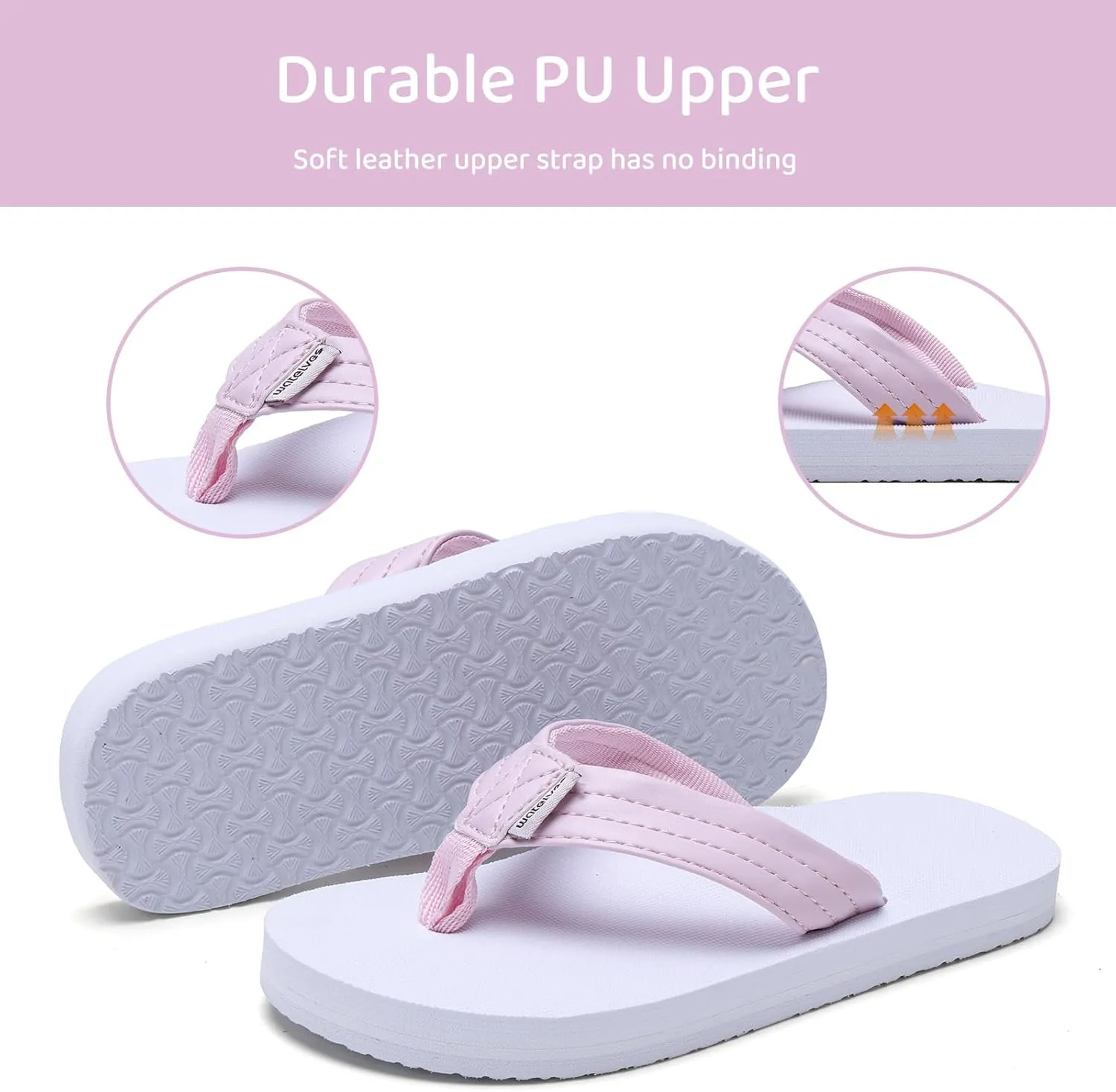 WateLves Girls Flip Flops Toddler Boys Girls Non-Slip Sport Sandals for Beach Swim Pool(Little Kid/Big Kid)