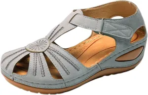 Wedge Sandals for Women Summer Dressy Closed Toe Platform Wedges, Beach Bohemia Ankle Strap Slip On Sandals Casual Comfortable Gladiator Sandal