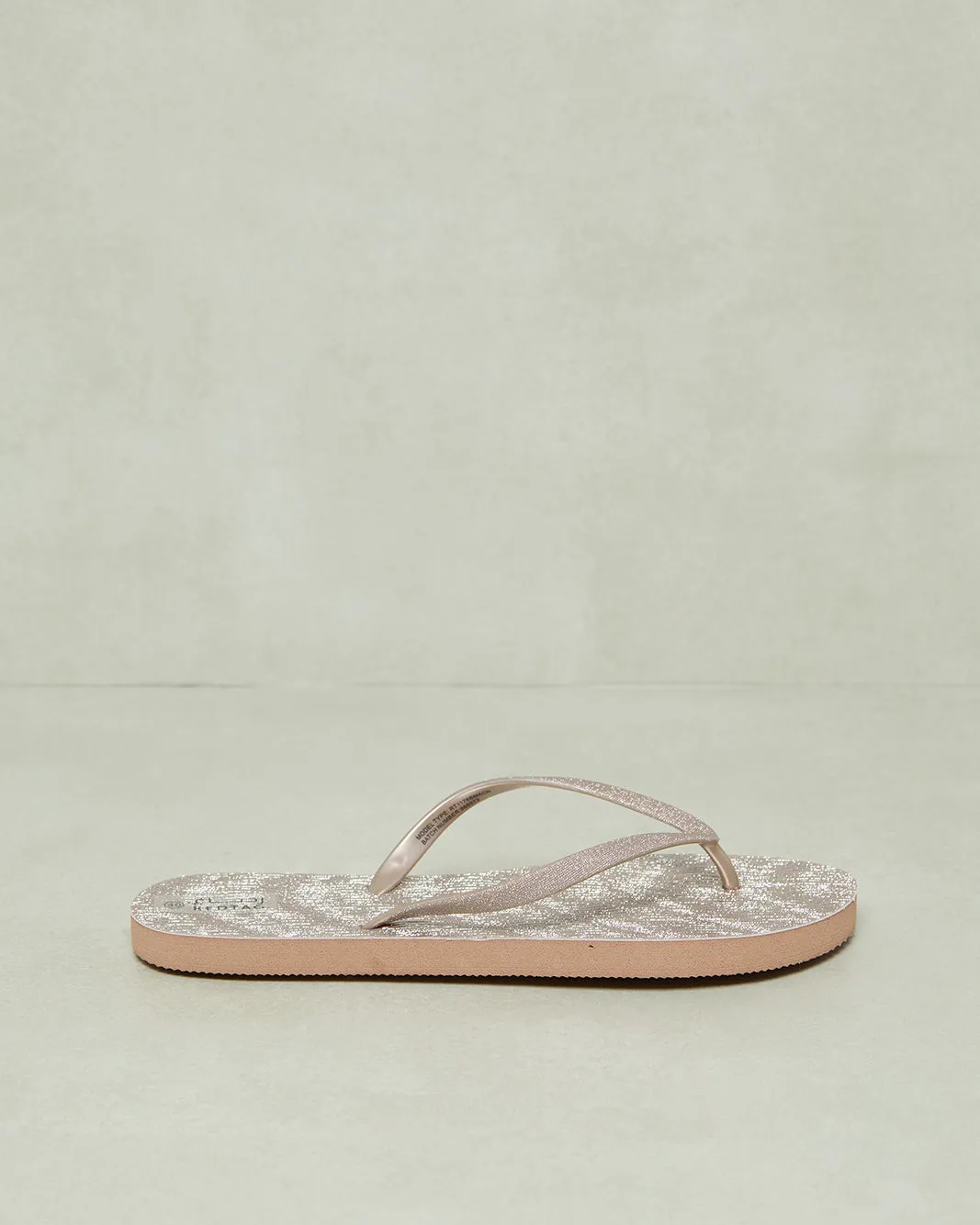 Women Gold Glitter Flip Flop
