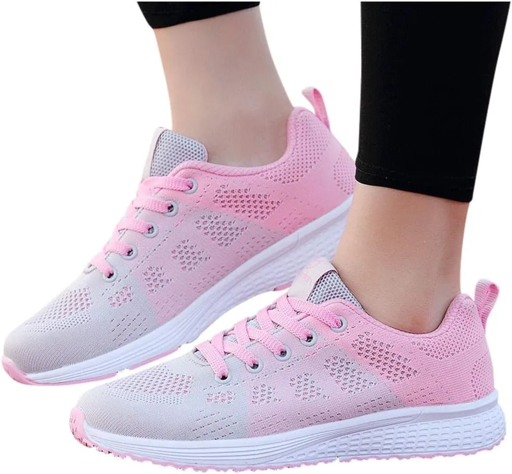 Women's Fashion Sneaker Mesh Slip On Black Non Slip Shoes for Women Comfortable Woman Walking Shoes Slide On Loafers Women Shoes White Leather Slip On Sneakers for Women