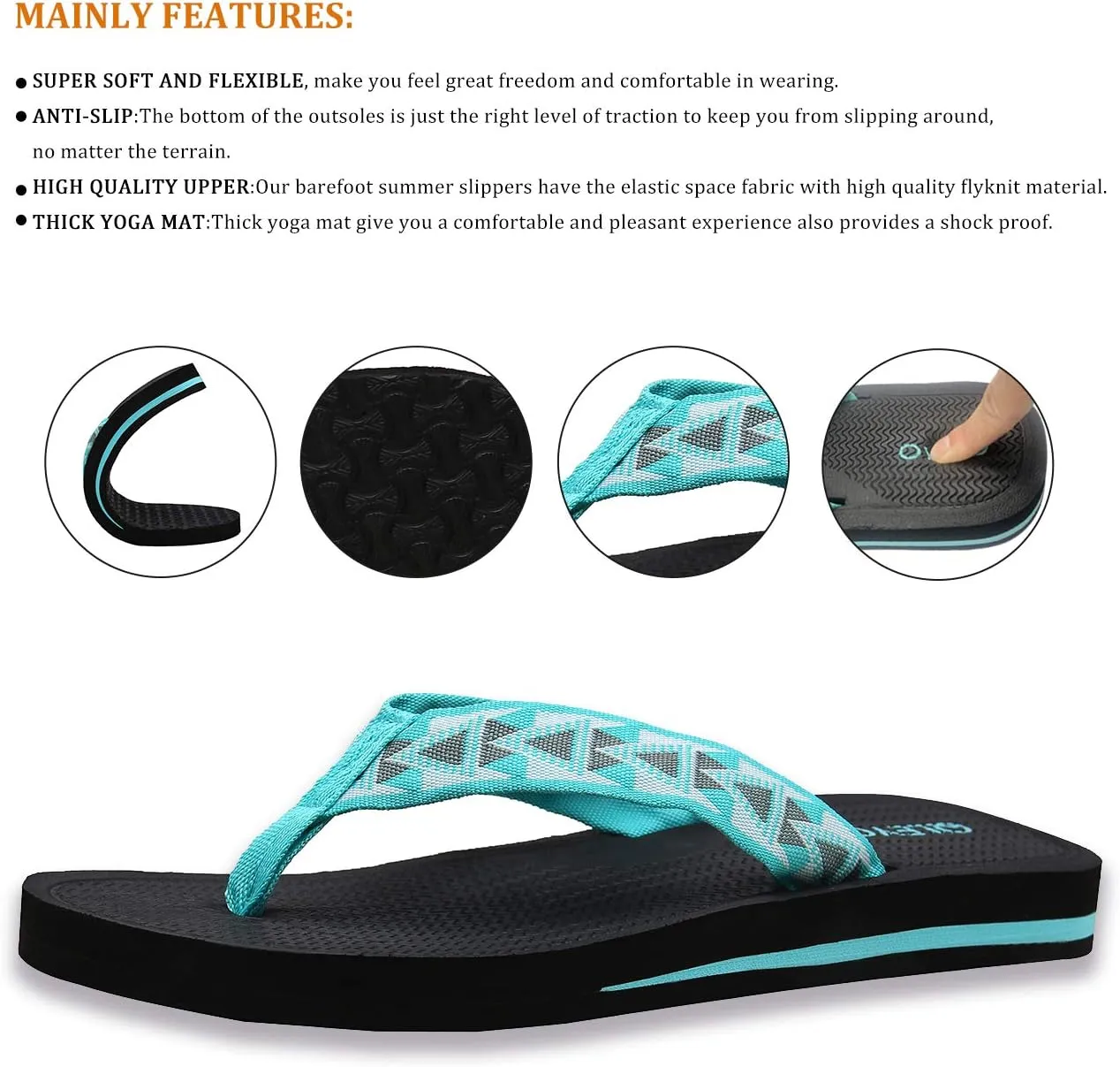Womens Flip Flops Sandals Summer Beach Slippers