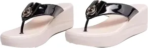 Women's Genuine Leather Flip-Flops - Anti-Slip Platform Summer Beach Shoes