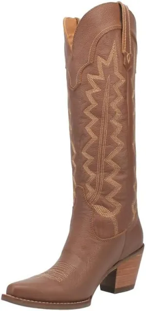 Women's High Cotton Fashion Boot, Brown, 7