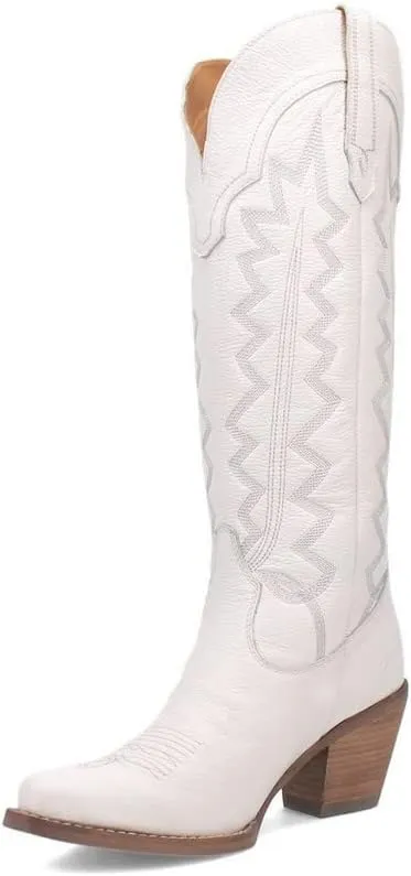 Women's High Cotton Fashion Boot, White, 8.5