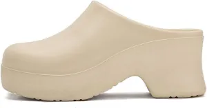 Womens Mules Closed Casual Outdoor Non Slip Sandals Slip On Clogs Block High Heel Backless Slippers with Arch Support